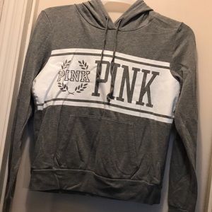 Pink hooded sweatshirt